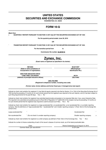 Thumbnail Zynex 10-Q Quarterly Report FY2016 