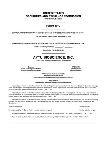 Thumbnail Aytu BioScience
 10-Q Quarterly Report FY2017 