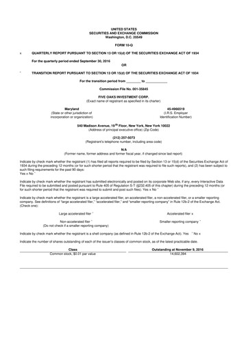 Vorschaubild Lument Finance Trust 10-Q Quartalsbericht  