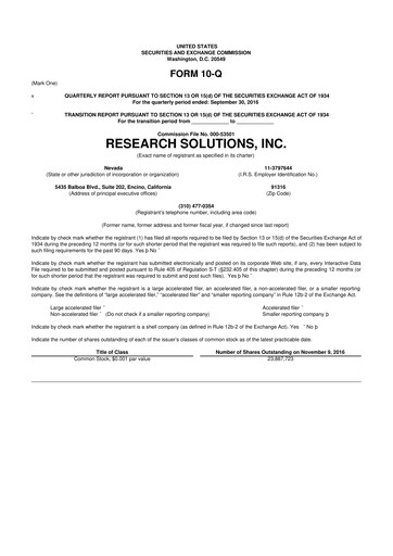 Thumbnail Research Solutions 10-Q Quarterly Report FY2017 