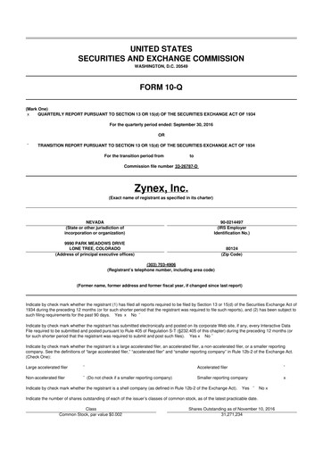 Thumbnail Zynex 10-Q Quarterly Report FY2016 