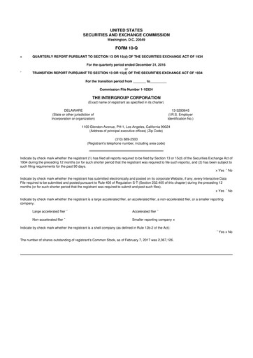 Thumbnail The InterGroup Corporation 10-Q Quarterly Report FY2017 