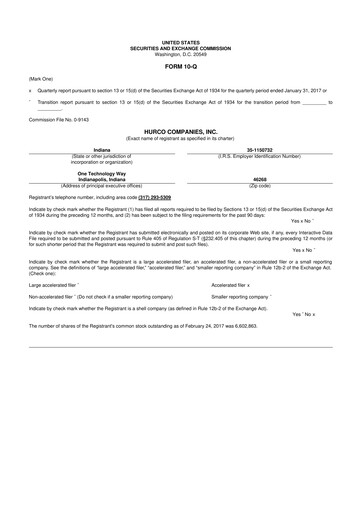 Thumbnail Hurco Companies 10-Q Quarterly Report FY2017 