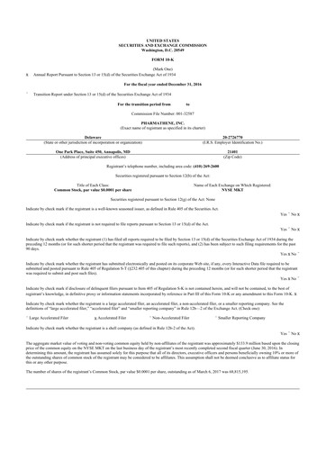 Vorschaubild Altimmune 10-K Jahresbericht 2016