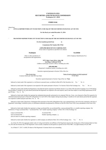 Vorschaubild Armata Pharmaceuticals 10-K Jahresbericht 2016