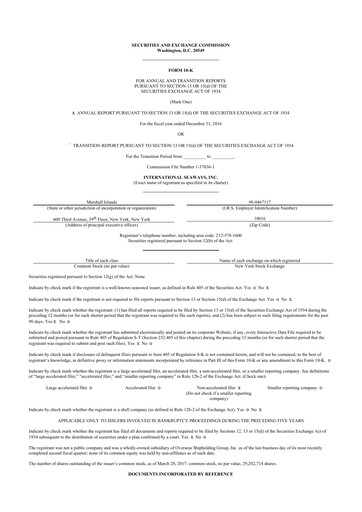 Thumbnail International Seaways 10-K Annual Report 2016