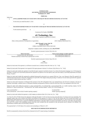 Thumbnail Vislink Technologies
 10-K Annual Report 2016