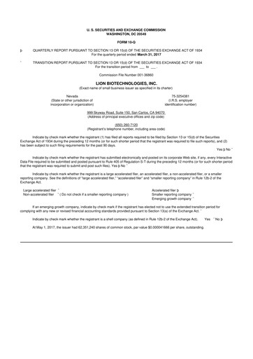 Miniature Iovance Biotherapeutics
 10-Q Rapport trimestriel 2017 