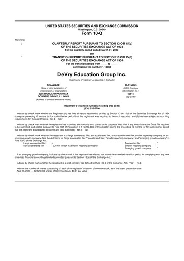 Miniature Adtalem Global Education
 10-Q Rapport trimestriel  