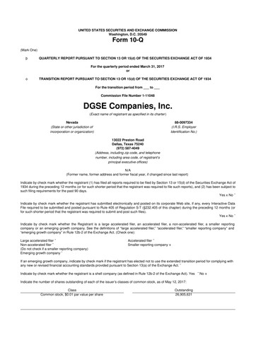 Vorschaubild Envela Corporation 10-Q Quartalsbericht 2017 