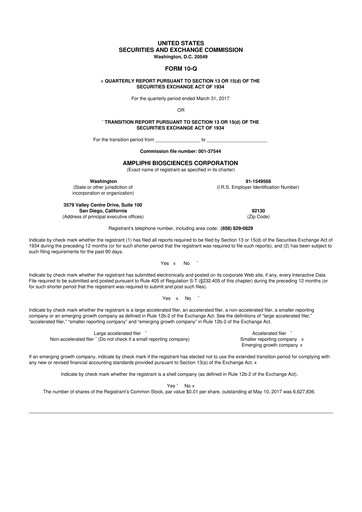 Thumbnail Armata Pharmaceuticals 10-Q Quarterly Report FY2017 