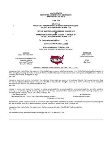 Vorschaubild Wabash National
 10-Q Quartalsbericht 2017 