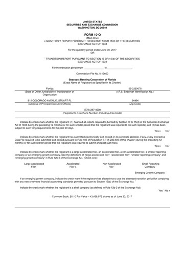 Thumbnail Seacoast Banking 10-Q Quarterly Report FY2017 