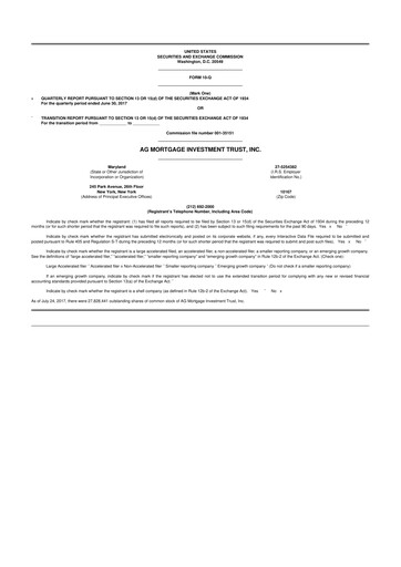 Thumbnail TPG Mortgage Investment Trust 10-Q Quarterly Report FY 
