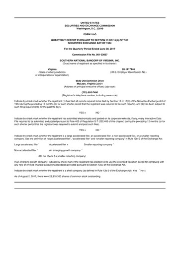 Thumbnail Primis Financial 10-Q Quarterly Report FY2017 