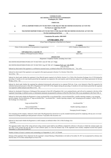 Thumbnail Rezolute 10-K Annual Report 2017