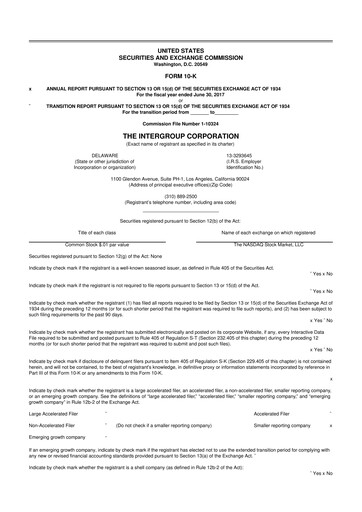 Thumbnail The InterGroup Corporation 10-K Annual Report 2017