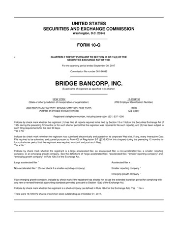 Vorschaubild Dime Community Bancshares 10-Q Quartalsbericht 2017 