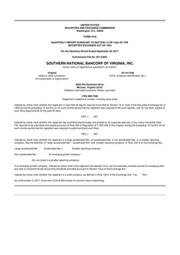 Thumbnail Primis Financial 10-Q Quarterly Report FY2017 