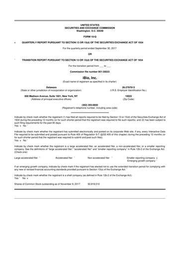 Thumbnail iBio 10-Q Quarterly Report FY 
