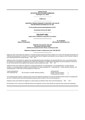 Vorschaubild Celcuity Inc. 10-Q Quartalsbericht  