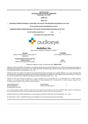 Thumbnail AudioEye 10-Q Quarterly Report FY2017 