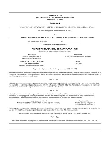 Thumbnail Armata Pharmaceuticals 10-Q Quarterly Report FY2017 