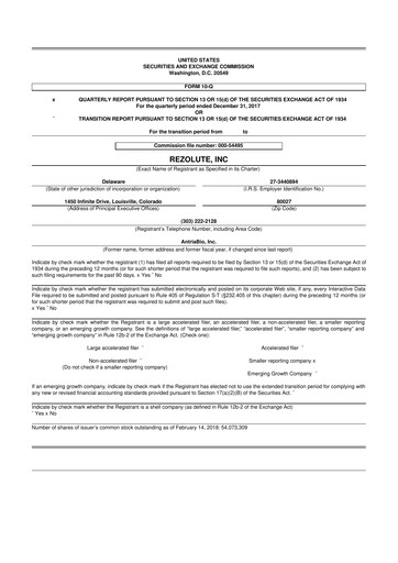Thumbnail Rezolute 10-Q Quarterly Report FY 