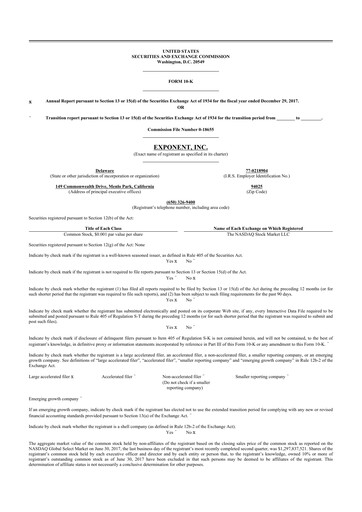 Thumbnail Exponent
 10-K Annual Report 2017