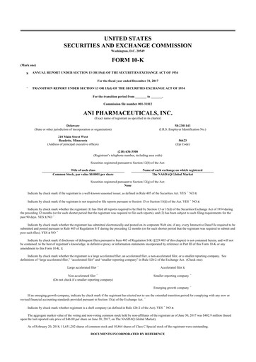 Thumbnail ANI Pharmaceuticals 10-K Annual Report 2017