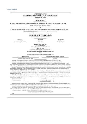 Thumbnail Semler Scientific
 10-K Annual Report 2017