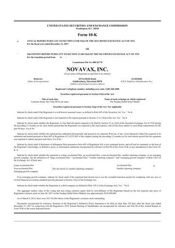 Thumbnail Novavax 10-K Annual Report 2017