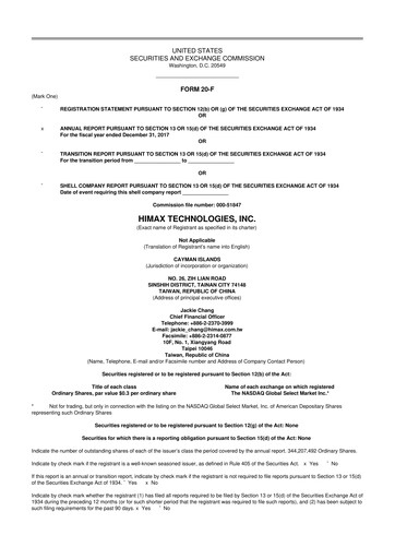 Miniature Himax Technologies 20-F Rapport annuel 2017