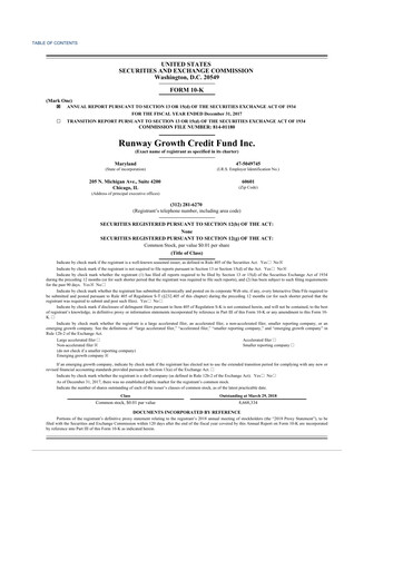 Thumbnail Runway Growth Finance 10-K Annual Report 