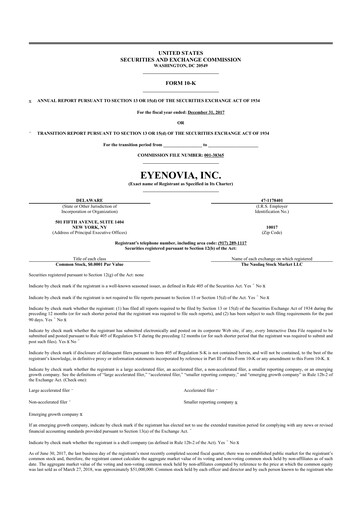 Vorschaubild Eyenovia 10-K Jahresbericht 2017