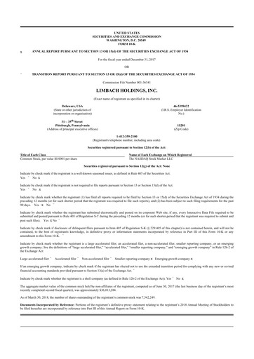 Thumbnail Limbach Holdings 10-K Annual Report 2017