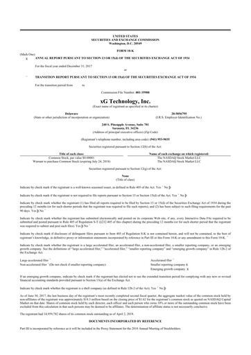 Thumbnail Vislink Technologies
 10-K Annual Report 2017