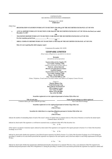 Thumbnail Geopark 20-F Annual Report 2017