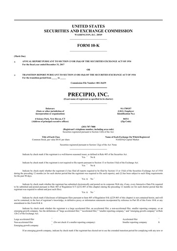 Thumbnail Precipio 10-K Annual Report 2017