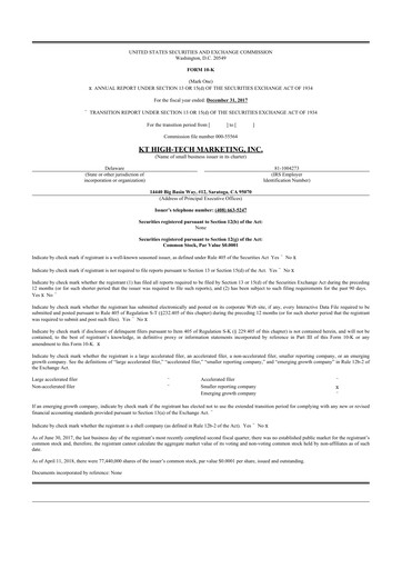 Miniature KULR Technology Group 10-K Rapport annuel 2017