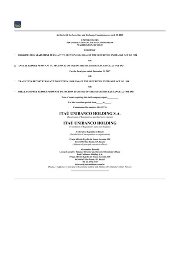 Thumbnail Itaú Unibanco
 20-F Annual Report 2017