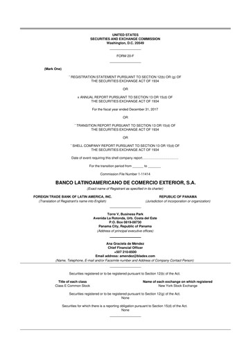 Thumbnail Bladex 20-F Annual Report 2017