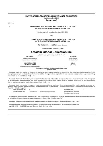 Miniature Adtalem Global Education
 10-Q Rapport trimestriel  