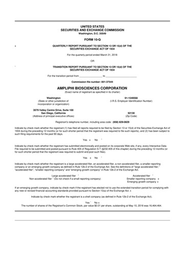 Thumbnail Armata Pharmaceuticals 10-Q Quarterly Report FY2018 