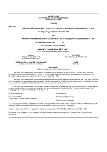 Thumbnail Modiv Industrial 10-Q Quarterly Report FY2018 