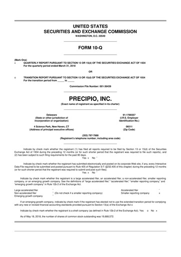Thumbnail Precipio 10-Q Quarterly Report FY 