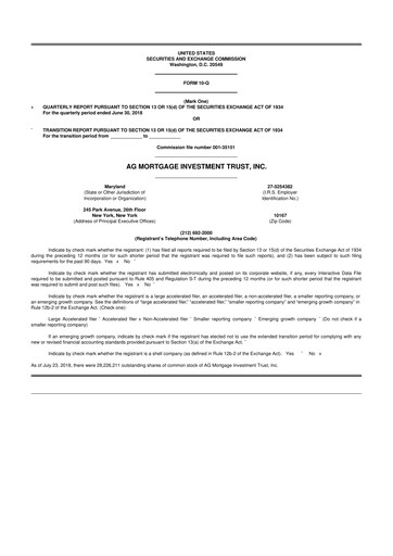 Thumbnail TPG Mortgage Investment Trust 10-Q Quarterly Report FY 