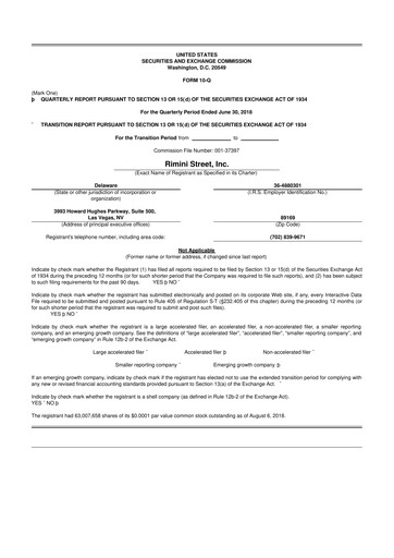 Thumbnail Rimini Street 10-Q Quarterly Report FY2018 