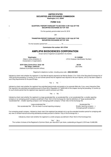 Thumbnail Armata Pharmaceuticals 10-Q Quarterly Report FY2018 