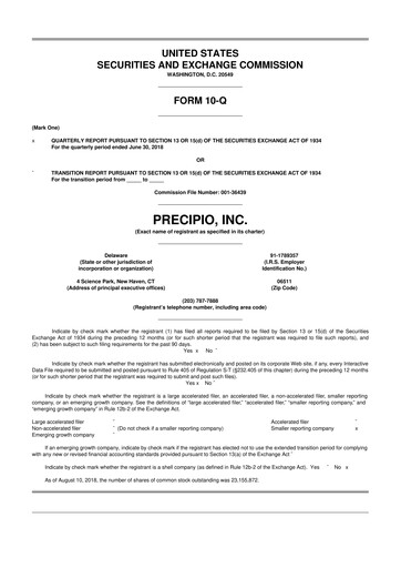 Thumbnail Precipio 10-Q Quarterly Report FY 